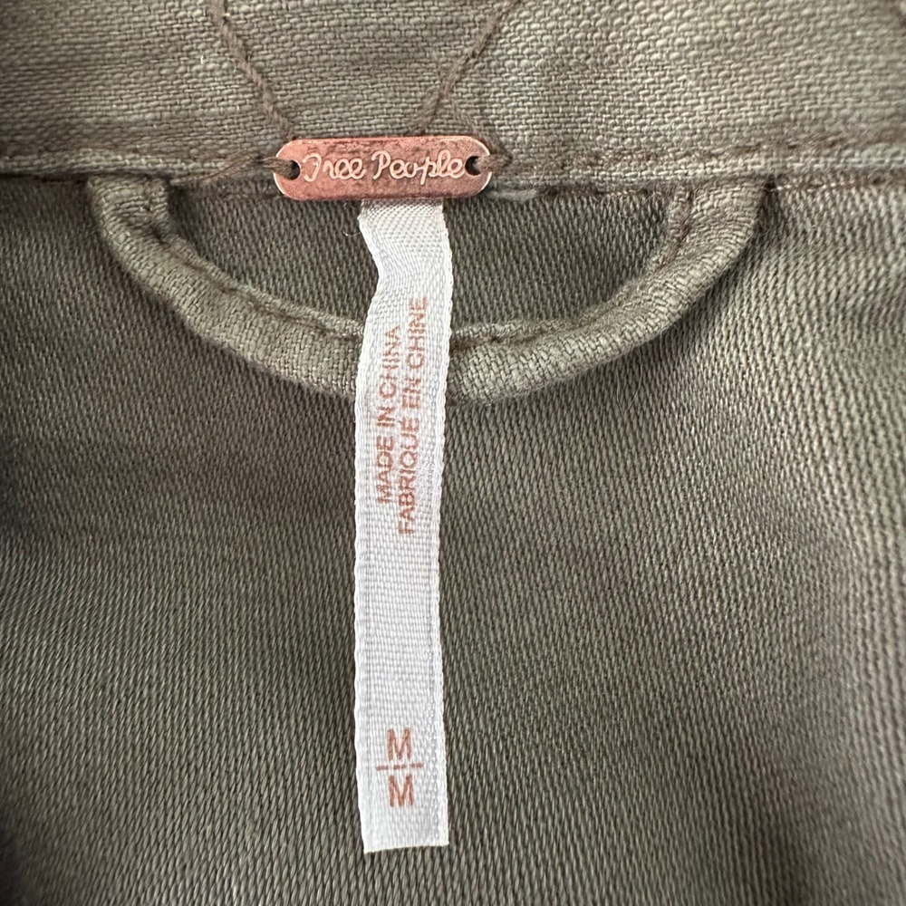 Free People Not Your Brother's Surplus Military Jacket Utility Boho Grunge Sz M - Picture 13 of 14